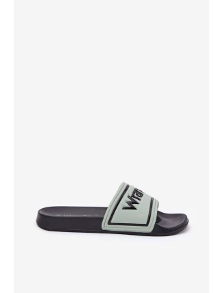 Klapki Męskie WRANGLER AVERELL SLIDER MEN LOW 20251042.52D Jasnozielone