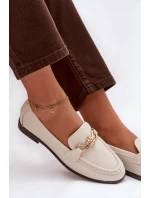 Dámské loafersy s ozdobným detailem světle béžové Rosynne