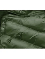 Dámska prešívaná zimná bunda s kapucňou khaki (w750-1) Dámska prešívaná zimná bunda s kapucňou khaki (w750-1)