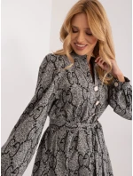 LK SK 509107 šaty.00X sivá čierna