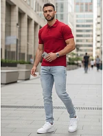 Pánske bordové polo tričko FashionStreet PX0607