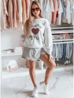 Dámska mikina s potlačou JUST LOVE YOU sivá FashionStreet BY1475