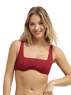 Dámske plavky DIM SWIMWEAR SHELL WIRED BRA - DIM - tmavo červená