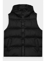 Bezrękawnik Damski Puchowy Z Kapturem 4F 4FWAW24TVJAF141-20S Czarny