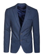 Pánske jednoradové sako v tmavomodrej farbe FashionStreet MX0628