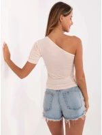 Svetloružové dámske tričko na jedno rameno (190101) Svetloružové dámske tričko na jedno rameno (190101)