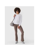 Dámske nadrozmerné hladké tričko s dlhým rukávom 4F 4FWMM00TLONF431-10S