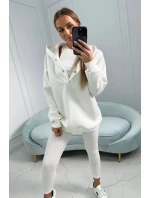 Súprava mikiny, topu a legín 3 v 1 ecru