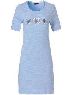 Dámska nočná košeľa 10231-130-2 modré a biele kvety - Pastunette