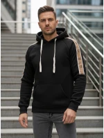 Pánska mikina s kapucňou čierna FashionStreet BX5941 Pánska mikina s kapucňou čierna FashionStreet BX5941