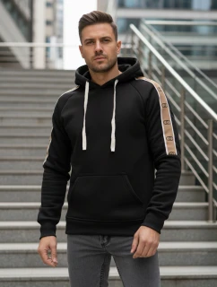 Pánska mikina s kapucňou čierna FashionStreet BX5941