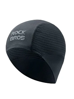 Cyklistická čiapka Rockbros LF25956, pletená, bezšvová – čierna