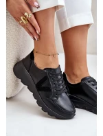 Skórzane Buty Sportowe Damskie Vinceza 7918 Czarne