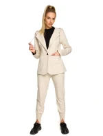 M691 Blejzer s kapucňou a jedným gombíkom - čierny M691 Blejzer s kapucňou a jedným gombíkom - čierny