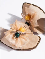 Vynikajúce dámske hnedé ponožky na plochom podpätku Vynikajúce dámske hnedé ponožky na plochom podpätku