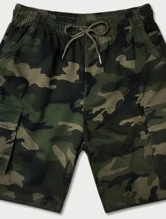 Pánske khaki šortky moro (8K282-29)