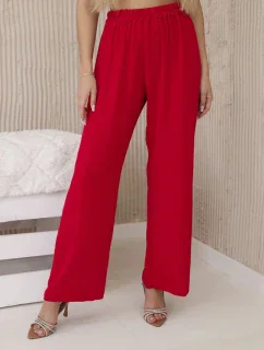 Široké nohavice červené