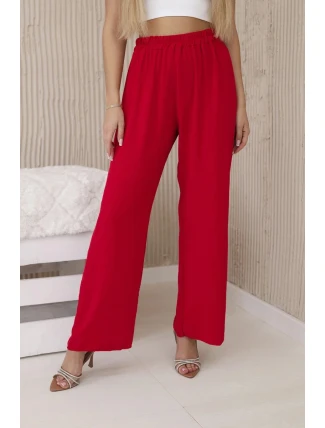 Široké nohavice červené