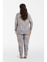 Dámske pyžamo Kasos s dlhým rukávom a dlhými nohavicami - potlač