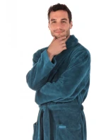 Unisex župan so šálovým golierom TAMPA 2149 6430 petrolejová - Vestis