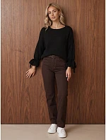 Dámsky sveter oversize, čierny, FashionStreet MY2601