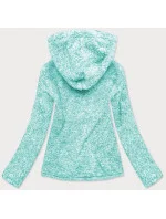 Plyšová melanžová dámska mikina v mätovej farbe (HH008-41) Plyšová melanžová dámska mikina v mätovej farbe (HH008-41)