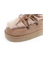 D.Franklin snehové topánky dámske zimné módne kožušiny zateplené hnedé vysoké ženy