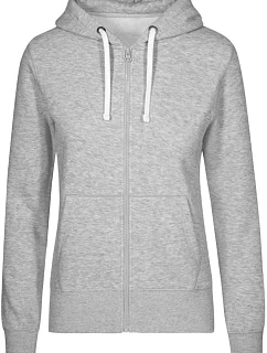 Promodoro 1751 Dámska mikina s kapucňou „X.O“ 40.1751 heather grey