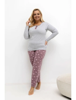 Pohodlné pyžamo pre plnoštíhly model 221187 Forever Pink