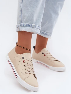 Dámske tenisky z umelej kože Beige Tulum