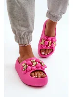 Dámske penové papuče s ozdobami na hrubej podrážke Fuchsia Bremavia