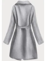 Šedý dámsky minimalistický kabát (747ART) Šedý dámsky minimalistický kabát (747ART)