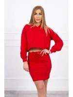 Súprava blúzky a sukne červená