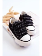 Dziecięce Trampki Na Rzepy Czarne Bernie