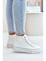 Ocieplane Trampki Damskie Na Platformie OO274A473 Białe