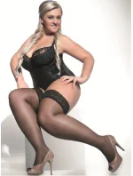 Dámske samodržiace pančuchy Adrian Bella Size ++ 15 den