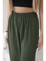Široké nohavice khaki Široké nohavice khaki