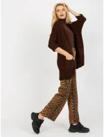 Dámsky sveter LO SW LK 3002 kardigan.98P tmavo hnedý