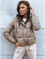 Dámska prešívaná bunda KHALEESI camel FashionStreet TY3878 Dámska prešívaná bunda KHALEESI camel FashionStreet TY3878