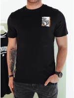Pánske tričko s potlačou čierne FashionStreet RX5482