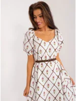 LK SK 509406 šaty.31 bielo-hnedá