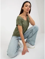 Dámska blúzka TW BZ BL 1006.56 khaki - FPrice Dámska blúzka TW BZ BL 1006.56 khaki - FPrice