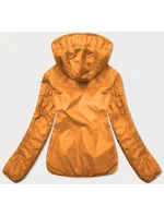 Dámska krátka bunda 2 v 1 v horčicovej farbe (H1029-37)