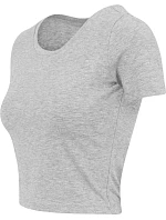 Build your Brand BY 042 Ťažký dámsky crop top 56.0042 melírovaná šedá Build your Brand BY 042 Ťažký dámsky crop top 56.0042 melírovaná šedá