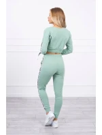 Sada s ozdobnými stuhami tmavo mätová