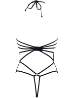 Dámske priehľadné sexy body V-8910 Black with beige - Axami