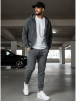 Pánske antracitové tepláky FashionStreet UX2396 Pánske antracitové tepláky FashionStreet UX2396