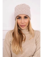 Fleecová čiapka K204 béžová