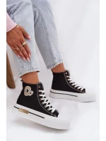 Dámské tenisky na platformě Černé Meloria