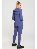 M691 Blejzer s kapucňou a jedným gombíkom - indigo M691 Blejzer s kapucňou a jedným gombíkom - indigo